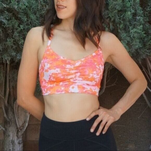 Old Navy Orange & White Light Support Sports Bra Size XS - Picture 3 of 9